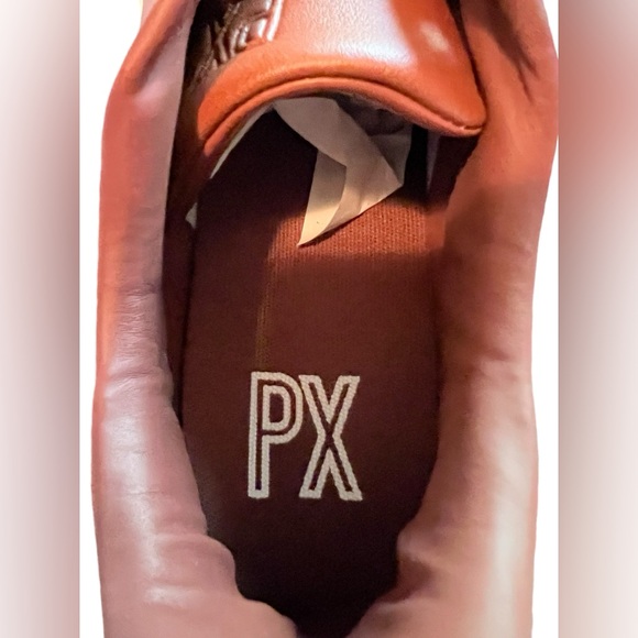 PX Clothing Brown Leather Low top Lace-Up Sneakers, sz 9 new in box - Picture 5 of 9